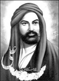 الإمام علي في رسم طباعي إيراني حدي